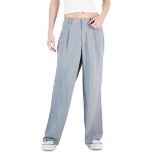 Ultra Flirt Womens Airflow Wide Leg Trousers Casual Pants, Grey, NWT